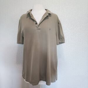 All Saints Sage Green Short Sleeve Polo Size XL